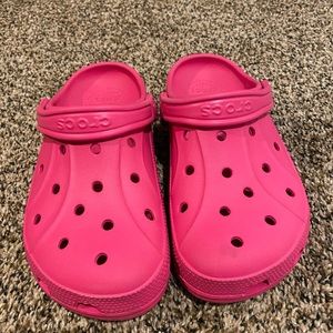 Pink crocs